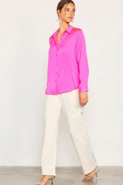 SKIES ARE BLUE Recycled Classic Button Down Top* Blouses|Long Sleeve Tops