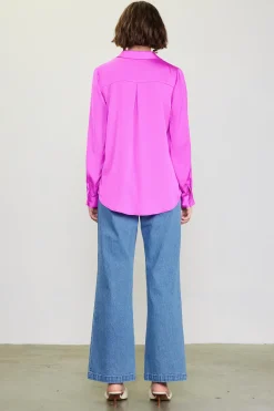 SKIES ARE BLUE Recycled Classic Button Down Top* Blouses|Long Sleeve Tops