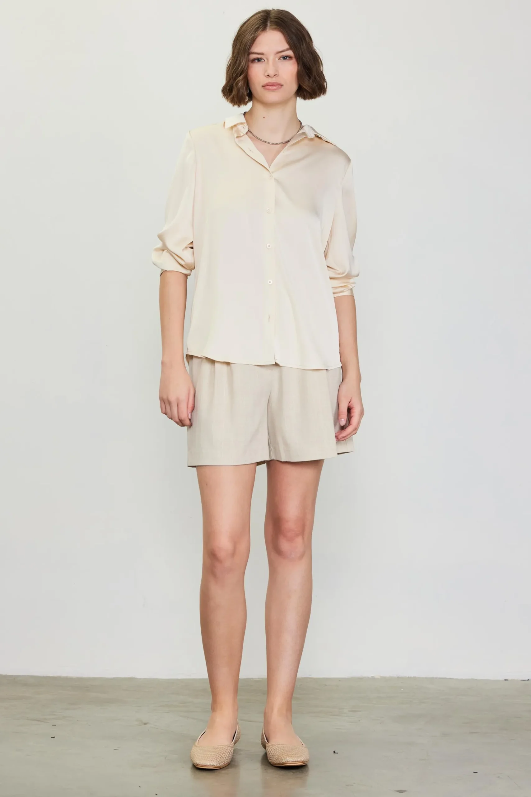 SKIES ARE BLUE Recycled Classic Button Down Top* Blouses|Long Sleeve Tops