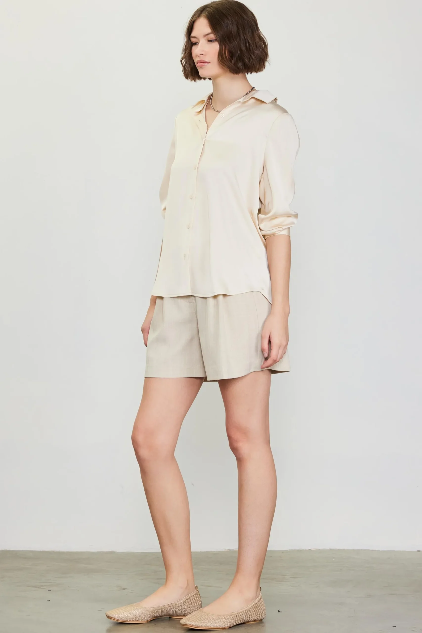 SKIES ARE BLUE Recycled Classic Button Down Top* Blouses|Long Sleeve Tops