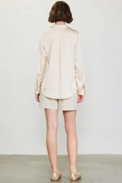 SKIES ARE BLUE Recycled Classic Button Down Top* Blouses|Long Sleeve Tops