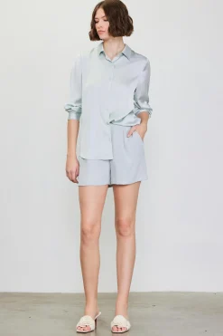 SKIES ARE BLUE Recycled Classic Button Down Top* Blouses|Long Sleeve Tops