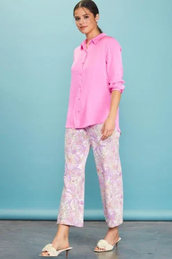 SKIES ARE BLUE Recycled Classic Button Down Top* Blouses|Long Sleeve Tops