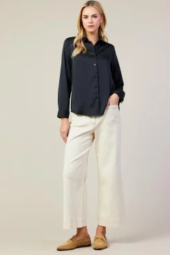 SKIES ARE BLUE Recycled Classic Button Down Top* Blouses|Long Sleeve Tops