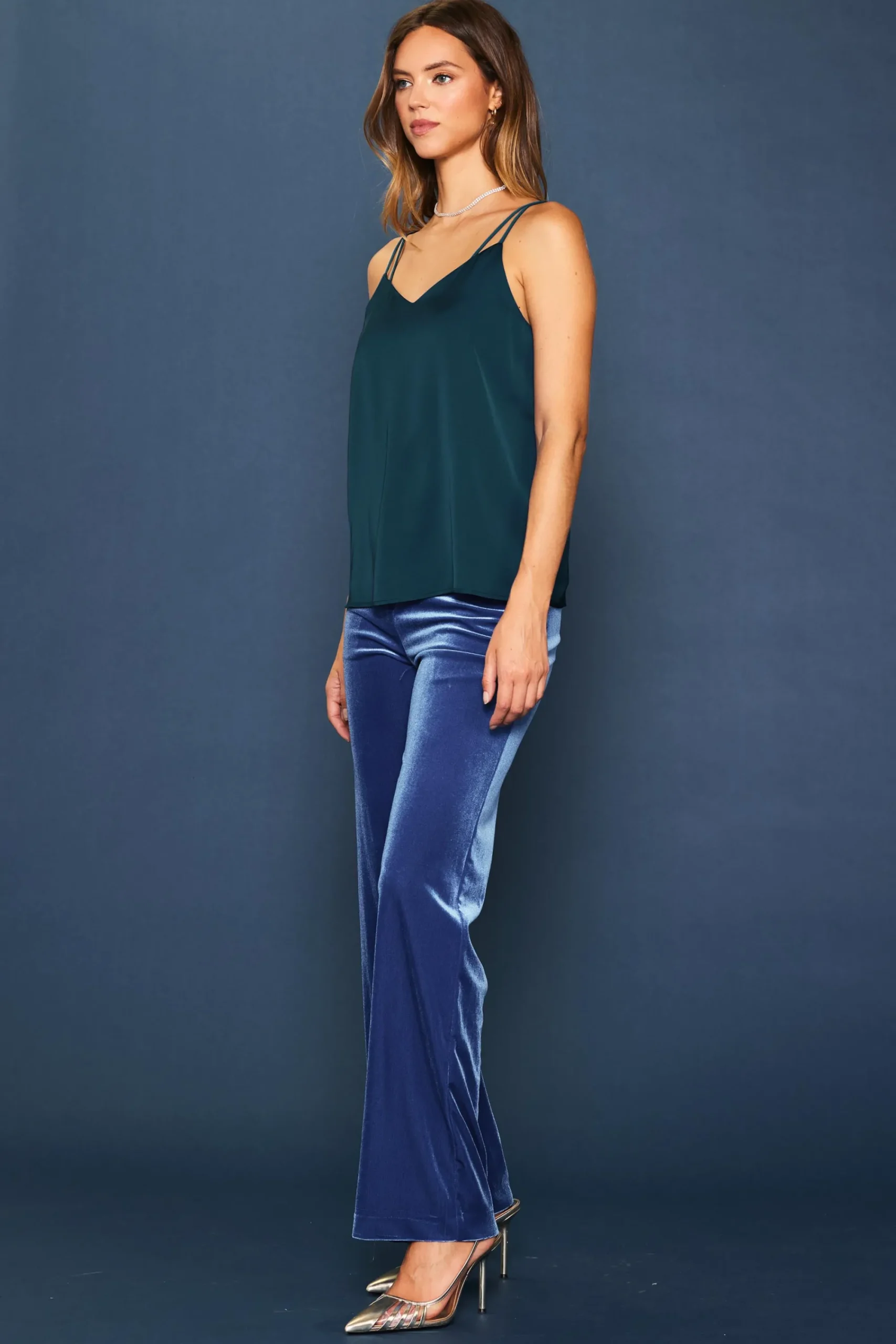 SKIES ARE BLUE Recycled Double Strap Cami* Sleeveless Tops|Short Sleeve Tops