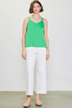 SKIES ARE BLUE Recycled Double Strap Cami* Sleeveless Tops