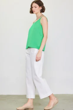 SKIES ARE BLUE Recycled Double Strap Cami* Sleeveless Tops