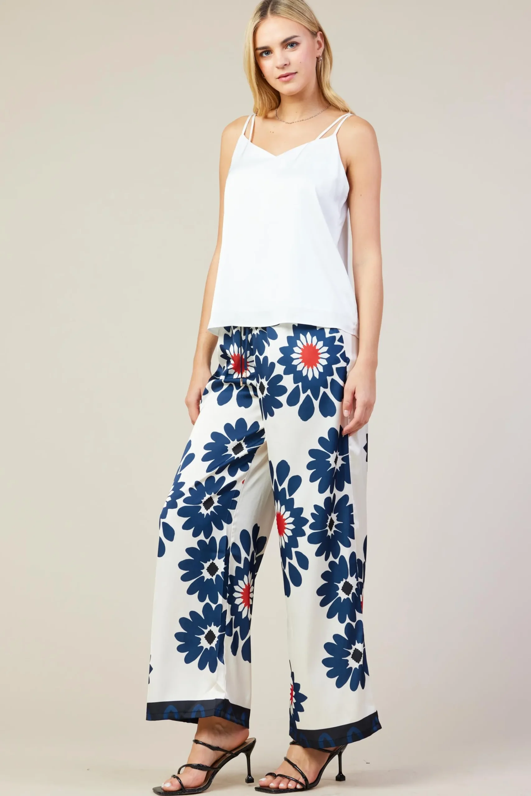 SKIES ARE BLUE Recycled Double Strap Cami* Sleeveless Tops