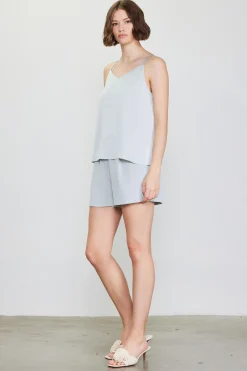 SKIES ARE BLUE Recycled Double Strap Cami* Sleeveless Tops