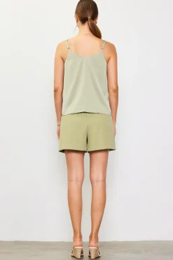 SKIES ARE BLUE Recycled Double Strap Cami* Sleeveless Tops