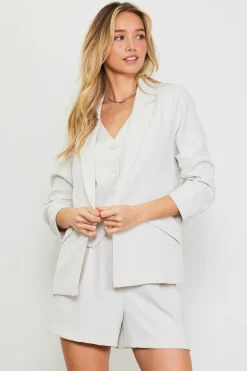 SKIES ARE BLUE Recycled Shirred Sleeve Blazer* Blazers