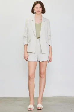 SKIES ARE BLUE Recycled Shirred Sleeve Blazer* Blazers