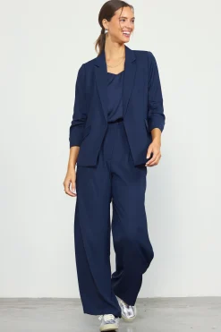 SKIES ARE BLUE Recycled Shirred Sleeve Blazer* Blazers