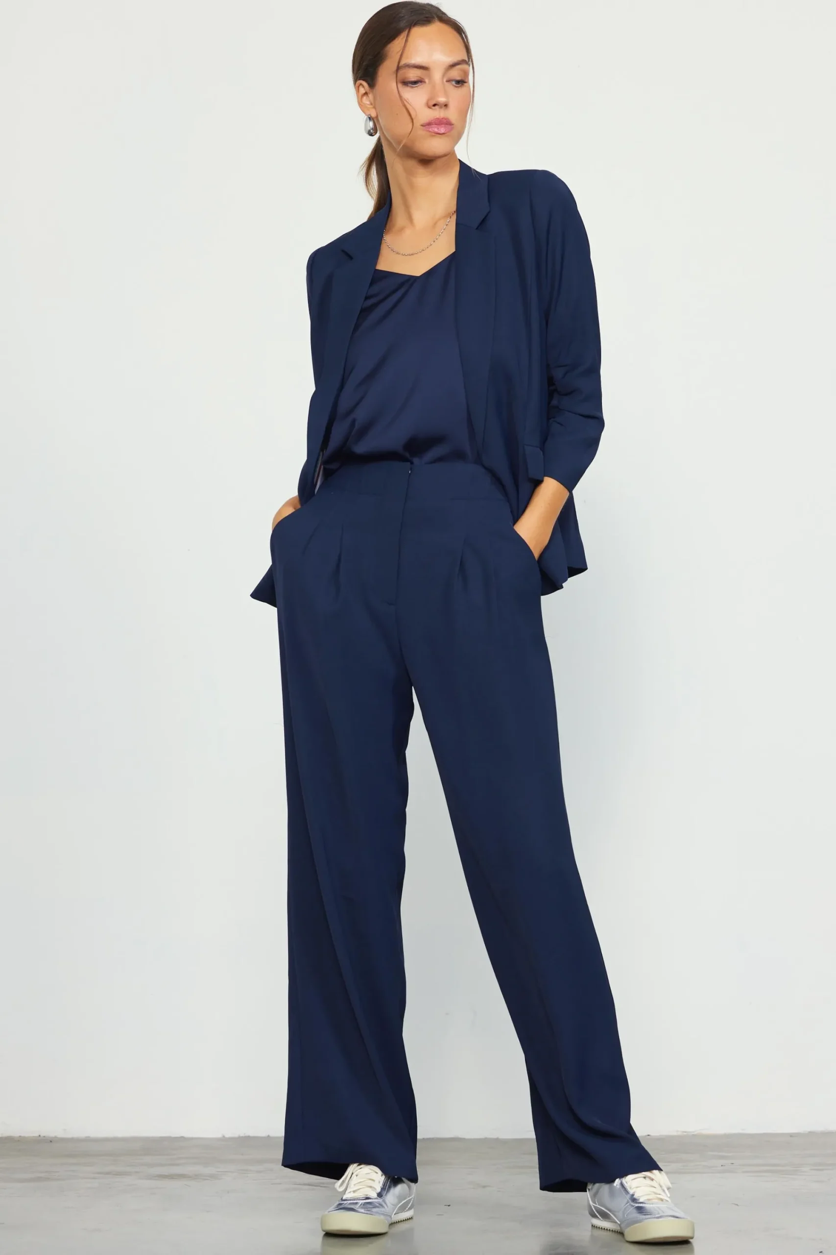 SKIES ARE BLUE Recycled Shirred Sleeve Blazer* Blazers