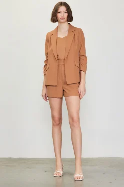 SKIES ARE BLUE Recycled Shirred Sleeve Blazer* Blazers