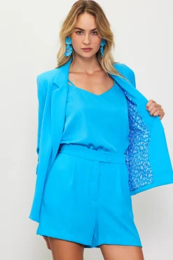 SKIES ARE BLUE Recycled Shirred Sleeve Blazer* Blazers