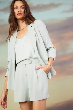 SKIES ARE BLUE Recycled Shirred Sleeve Blazer* Blazers