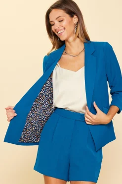 SKIES ARE BLUE Recycled Shirred Sleeve Blazer* Blazers