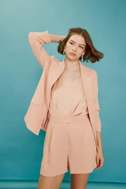 SKIES ARE BLUE Recycled Shirred Sleeve Blazer* Blazers