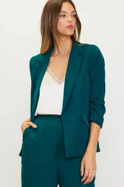 SKIES ARE BLUE Recycled Shirred Sleeve Blazer* Blazers