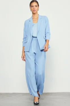 SKIES ARE BLUE Recycled Shirred Sleeve Blazer* Blazers