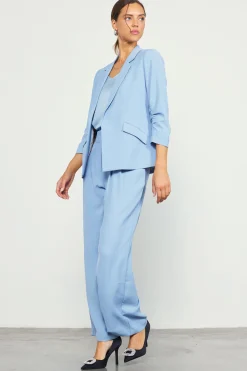 SKIES ARE BLUE Recycled Shirred Sleeve Blazer* Blazers