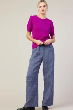 SKIES ARE BLUE Recycled Yarn Short Sleeve Sweater* Sweaters