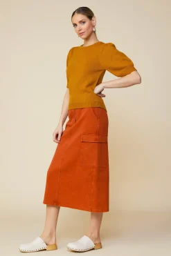 SKIES ARE BLUE Recycled Yarn Short Sleeve Sweater* Sweaters