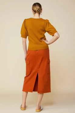 SKIES ARE BLUE Recycled Yarn Short Sleeve Sweater* Sweaters