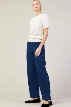 SKIES ARE BLUE Recycled Yarn Short Sleeve Sweater* Sweaters