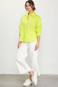 SKIES ARE BLUE Relaxed Fit Poplin Longsleeve Shirt* Long Sleeve Tops