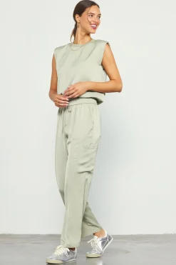 SKIES ARE BLUE Relaxed Utility Pintucked Pants* Pants