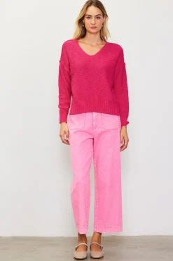 SKIES ARE BLUE Relaxed V Neck Sweater* Long Sleeve Tops|Sweaters