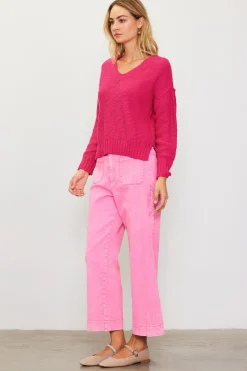 SKIES ARE BLUE Relaxed V Neck Sweater* Long Sleeve Tops|Sweaters