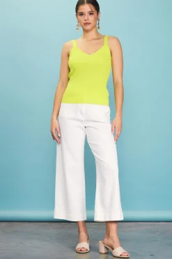 SKIES ARE BLUE Ribbed Knit Cami Top* Sleeveless Tops