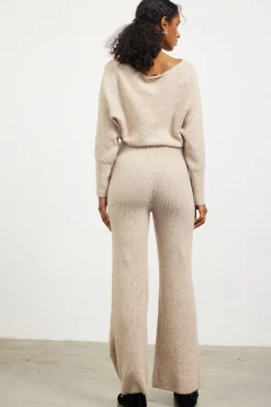 SKIES ARE BLUE Ribbed Knit Wide Leg Pants* Pants