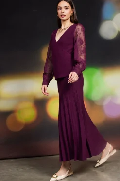 SKIES ARE BLUE Rowan Sweater Floral Embroidery Sleeves* Sweaters