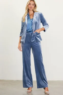 SKIES ARE BLUE Ruched Velvet Blazer* Blazers