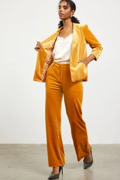 SKIES ARE BLUE Ruched Velvet Blazer* Blazers