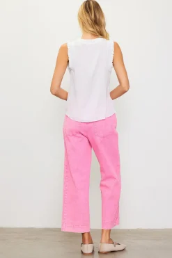 SKIES ARE BLUE Ruffle Detail Woven Top* Sleeveless Tops