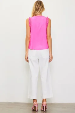 SKIES ARE BLUE Ruffle Detail Woven Top* Sleeveless Tops