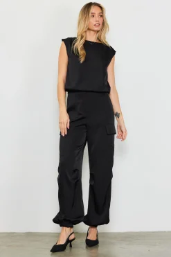 SKIES ARE BLUE Satin Cargo Pants* Pants