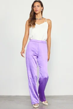 SKIES ARE BLUE Satin Straight Leg Pant* Pants