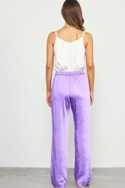 SKIES ARE BLUE Satin Straight Leg Pant* Pants