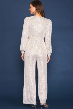 SKIES ARE BLUE Sequin Wrap Jumpsuit* Jumpsuits