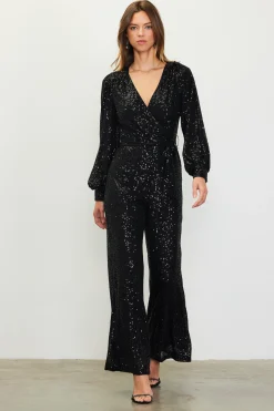 SKIES ARE BLUE Sequin Wrap Jumpsuit* Jumpsuits