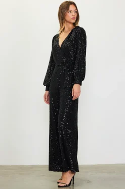 SKIES ARE BLUE Sequin Wrap Jumpsuit* Jumpsuits