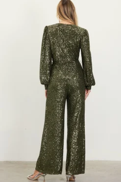 SKIES ARE BLUE Sequin Wrap Jumpsuit* Jumpsuits