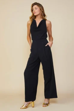 SKIES ARE BLUE Sleeveless Cowl Neck Jumpsuit* Jumpsuits