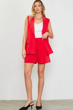 SKIES ARE BLUE Sleeveless Tailo Blazer* Blazers